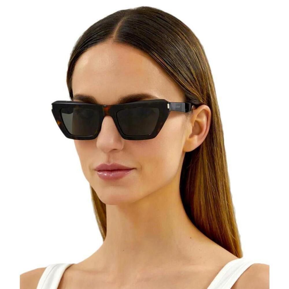 NWT Yves Saint Laurent SL467-002 Havana Cat Eye 52mm Sunglasses